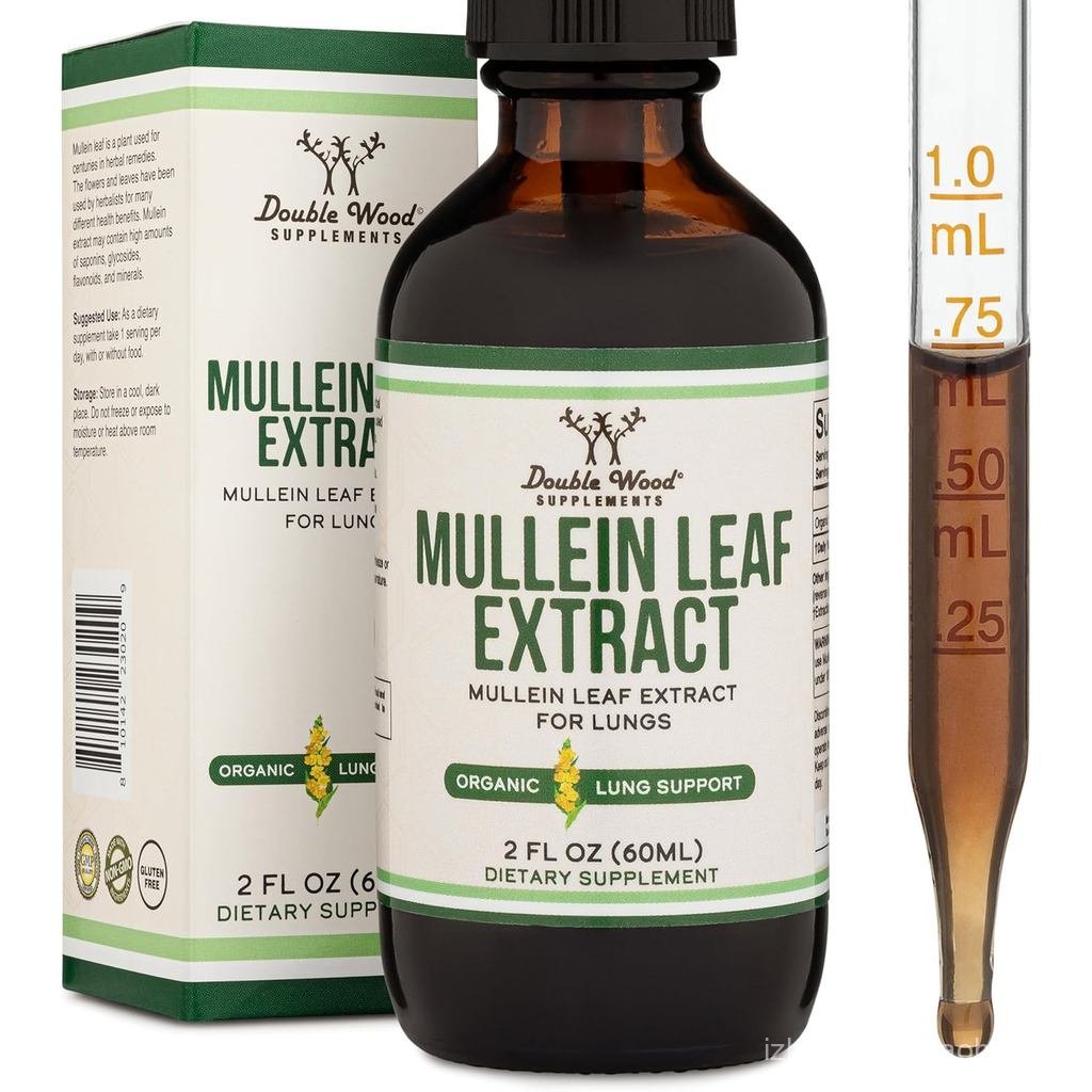 Mullein Drops for Lungs - Organic Mullein Leaf Extract for Lungs - 2FL OZ, 60 Servings (Better Absor
