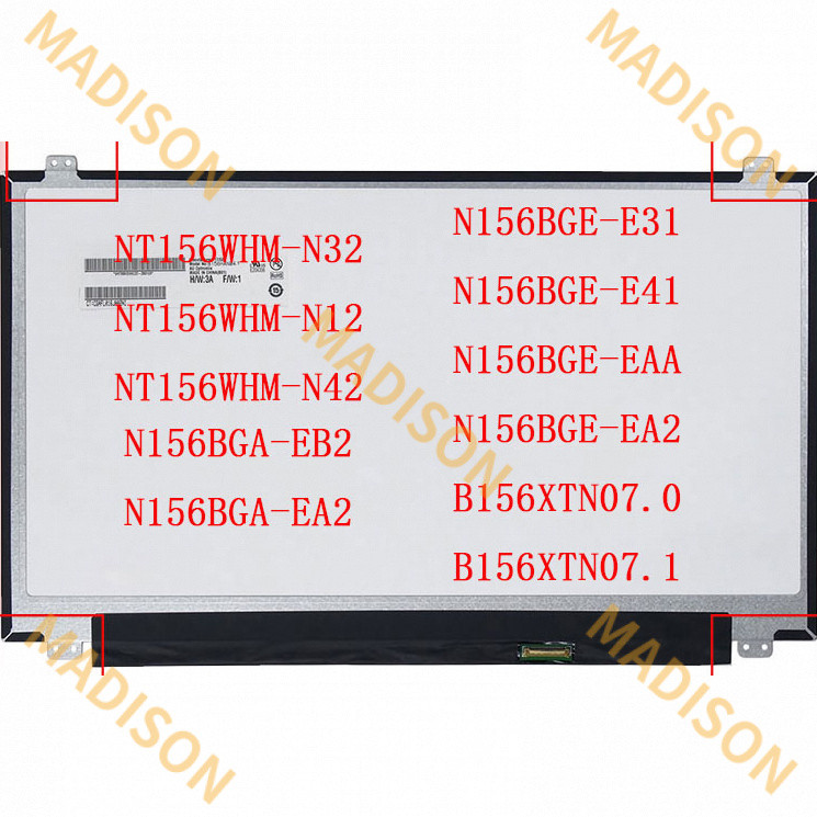 15.6 นิ้ว 30 พิน 1366*768 NT156WHM-N32 NT156WHM-N12 NT156WHM-N42 N156BGA-EB2 N156BGA-EA2 N156BGE-E31