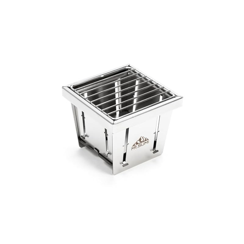 [ Mt.SUMI ] Perfect Grill Micro (Square) / BBQ Folding Compact Grill / Instant Grill for Family & Solo Camping