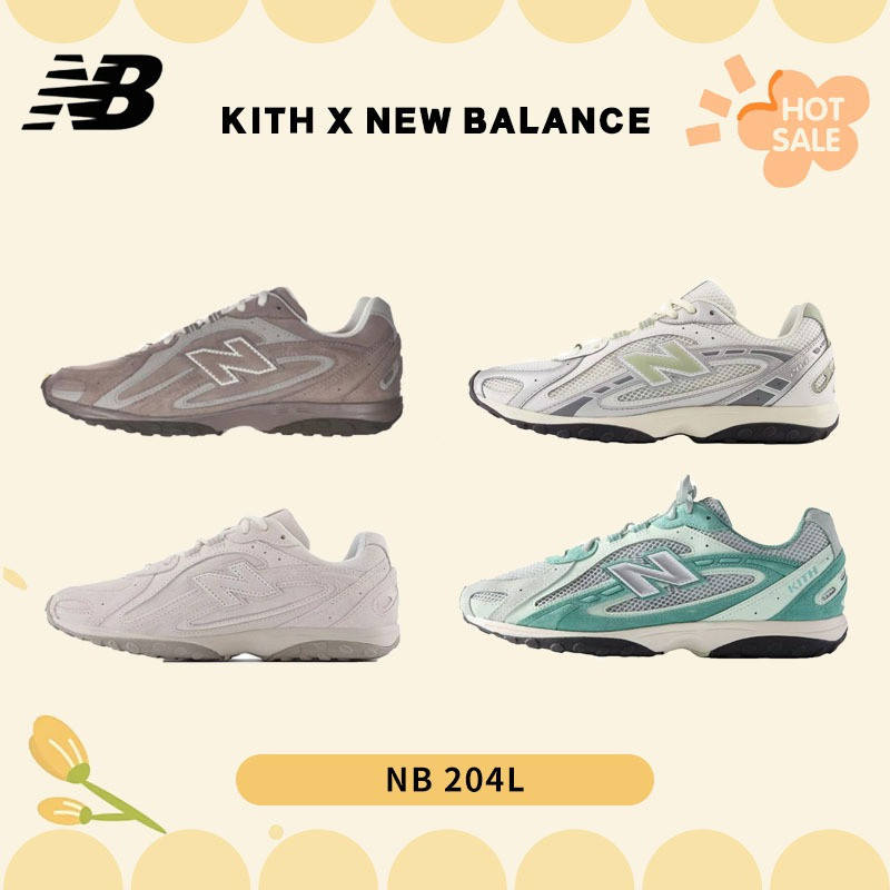 KITH x New Balance NB 204L ใหม่รองเท้าแฟชั่นหายากของแท้สบายทนทาน Unisex C5TS