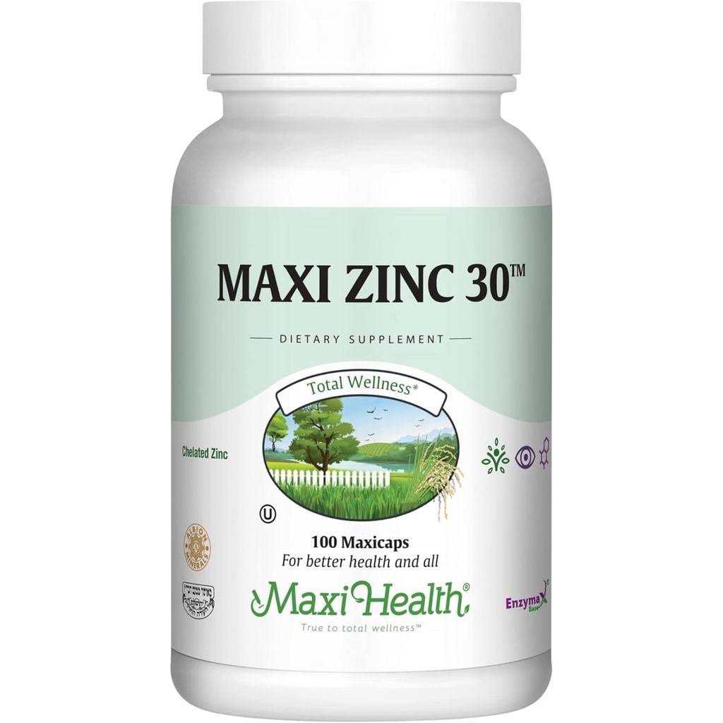 Zinc 30 - Zinc Vitamin with Enzymaticmax for Enhanced Absorption - Potency Immune Support - Glycinat