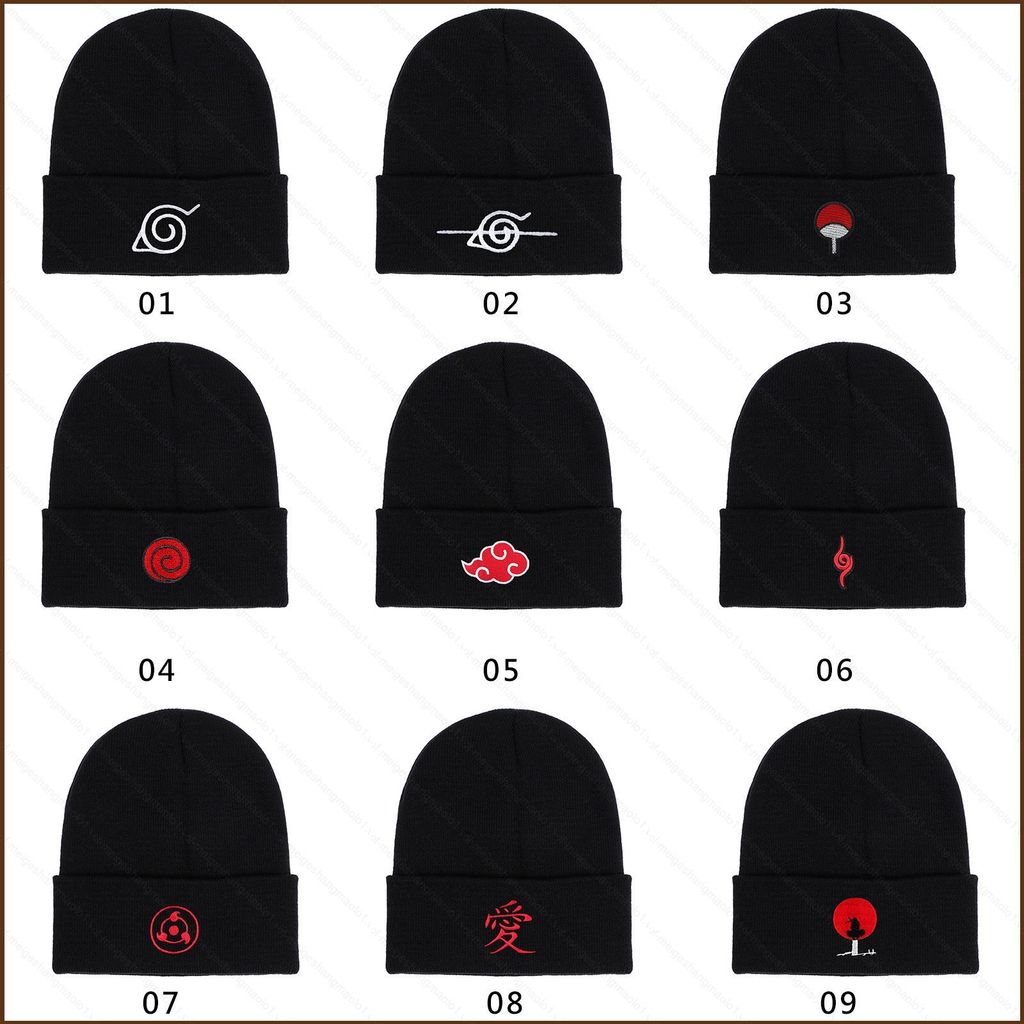 หมวก MG1 Naruto Beanie แบบขนสัตว์ถัก สไตล์ลูกเรือ Uchiha Akatsuki สำหรับทั้งชายและหญิง