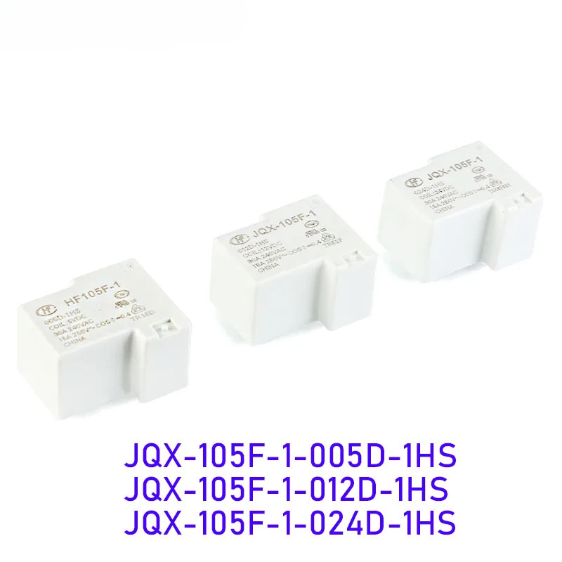 ใหม่ 30A รีเลย์ JQX-105F-1-005D-1HS JQX-105F-1-012D-1HS JQX-105F-024D-1HS 5V 12V 24V 30A 240VAC 4PIN