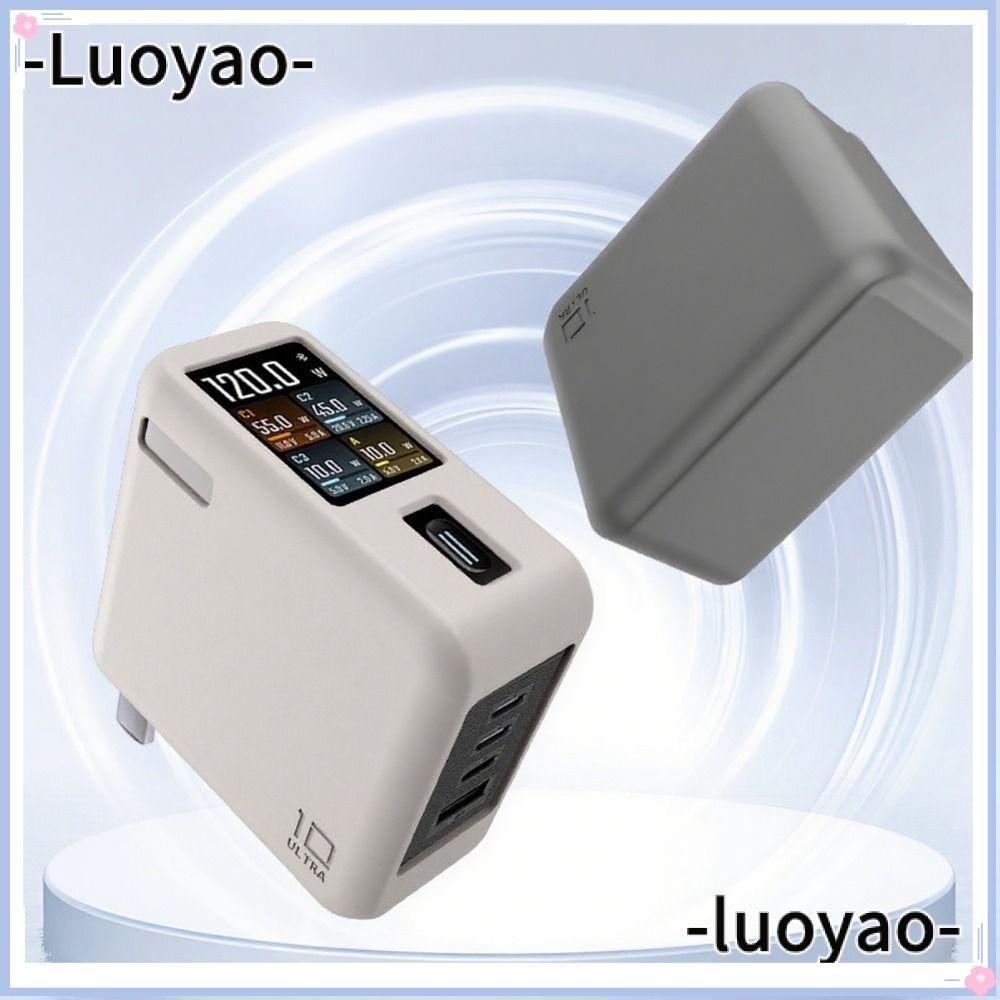 LUOYAO ซิลิโคน,สีทึบกันกระแทกป้องกัน,กันฝุ่นนุ่มพกพาพกพาสําหรับ CUKTECH 10 Ultra GaN Charger 120W Tr