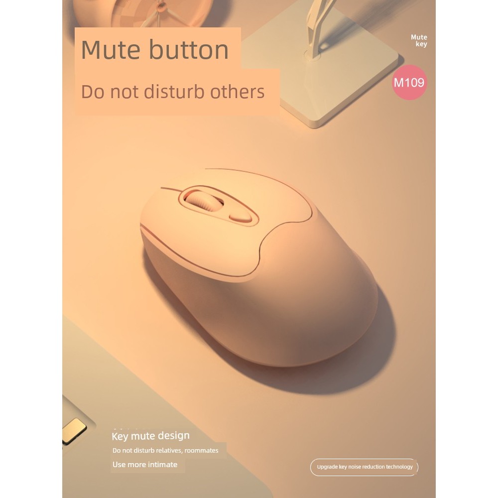 เมาส์บลูทูธ เมาส์ไร้สาย เมาส์ไร้สายสาวสํานักงานชาร์จเงียบเหมาะสําหรับคอมพิวเตอร์ Asus HP Lenovo Dell