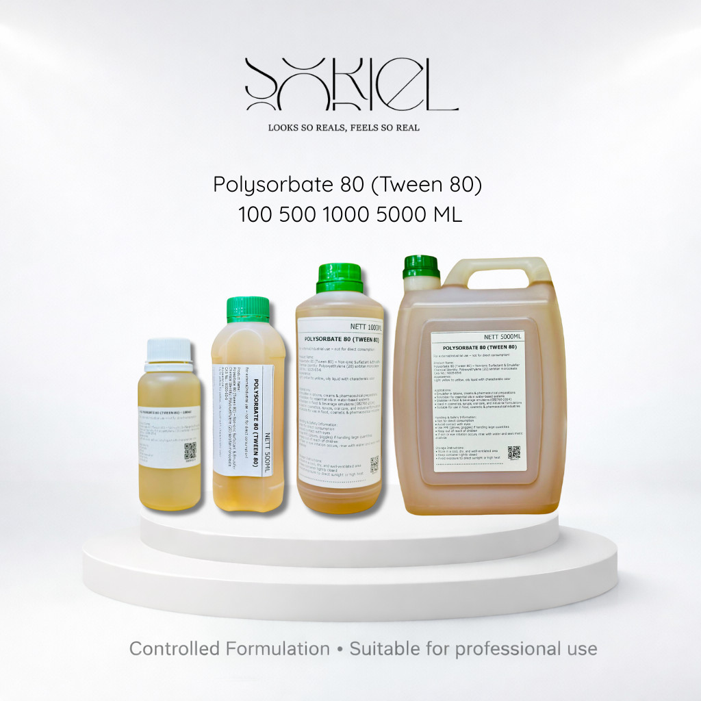Soriel Polysorbate 80 / Tween 80 – Emulsifier Food Grade [100mL / 500mL / 1L] | Solubiliser | เครื่อ
