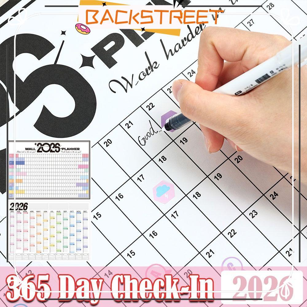 BACKSTAGE 2026 Calendar Planner Sheet, Schedule Sticker Planner Target Wall Calendar, Large To Do Li