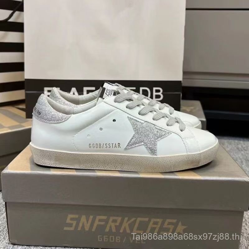 {พร้อมกล่อง} GGDB Golden Goose Super Star รองเท้าสำหรับทั้งผู้ชายและผู้หญิง
