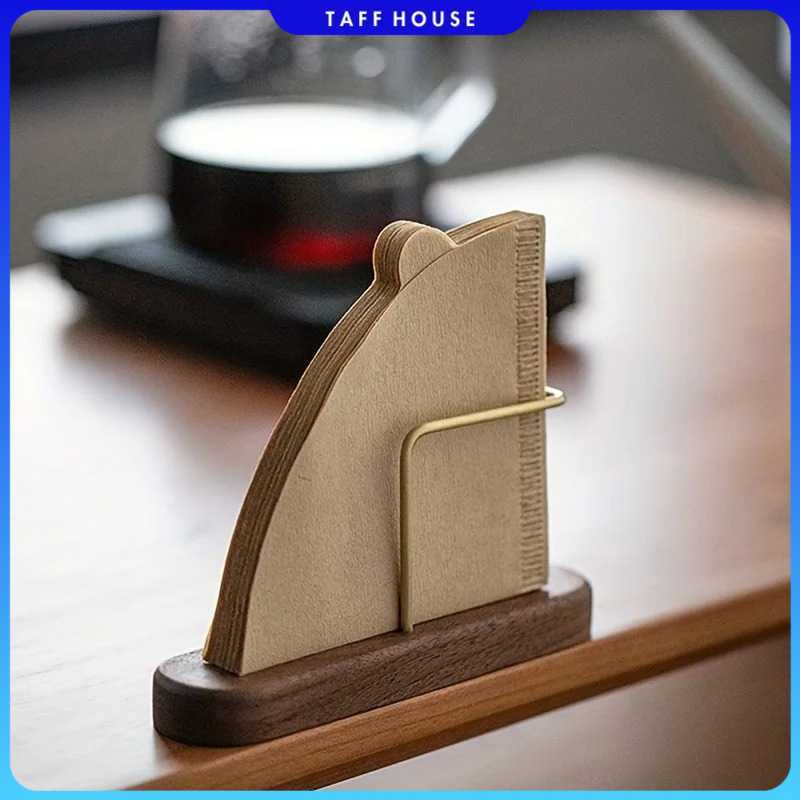 One Two Cups Coffee Filter Paper Holder Wood Filter Paper Holder - P-55