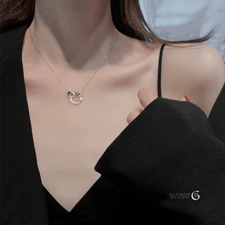 GLAMOR✨สร้อยคอเงิน Promise สร้อยคอเงินแท้925 จี้เพชร สไตล์เกาหลี สร้อยคอแฟชั่น สร้อยคอห่วงคล้อง X016