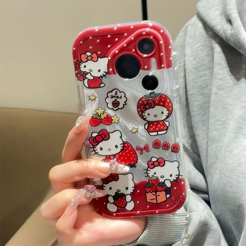 แชสซี ihone1 Strawberry kt เหมาะสําหรับ Apple 5 Puffs 14ro/16romax มือ 12/13 Soft Shell X