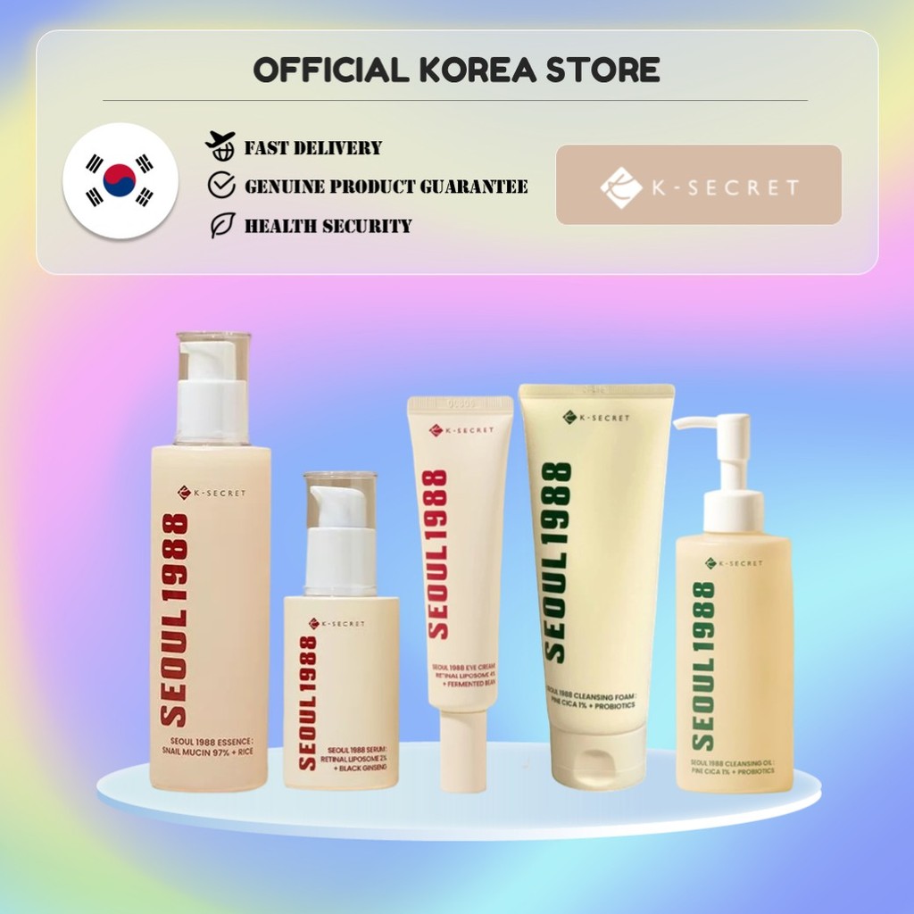 [K-SECRET] SEOUL 1988 Skincare Collection – Essence, Serum, Cream, Eye Cream & Cleansing / จากเกาหลี