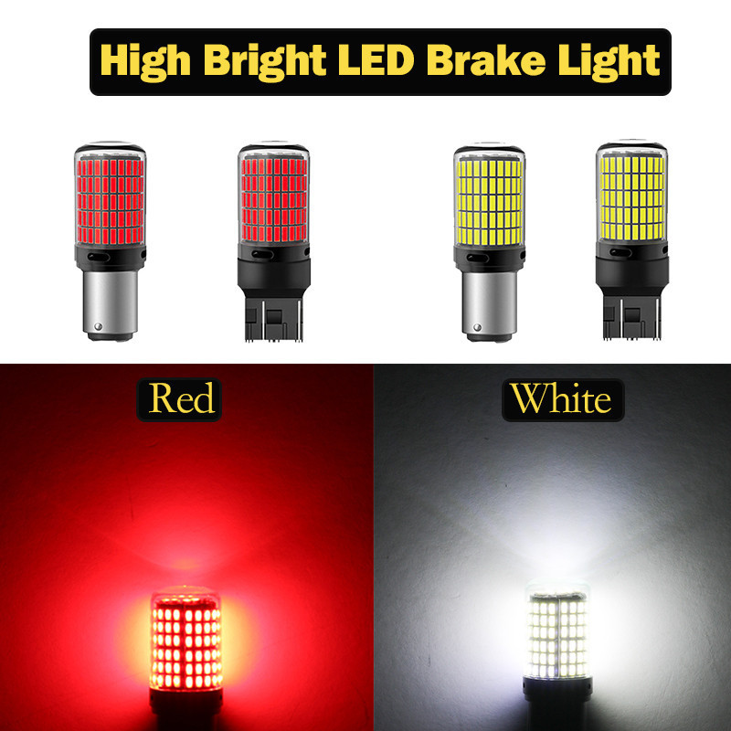 ไฟ 2 ชิ้นสําหรับไฟเบรครถยนต์ Honda LED BR-V BRV T20/7443 1157/P21-5W 3014-144SMD หลอดไฟ 1200LM High 