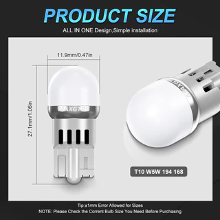 MAXGTRS T10 W5W 194 168 Soft Light 2SMD 3030 LED สีขาวสีเหลืองสีแดงสําหรับภายในอ่านป้ายทะเบียนโดมประตูเปลี่ยน Blub