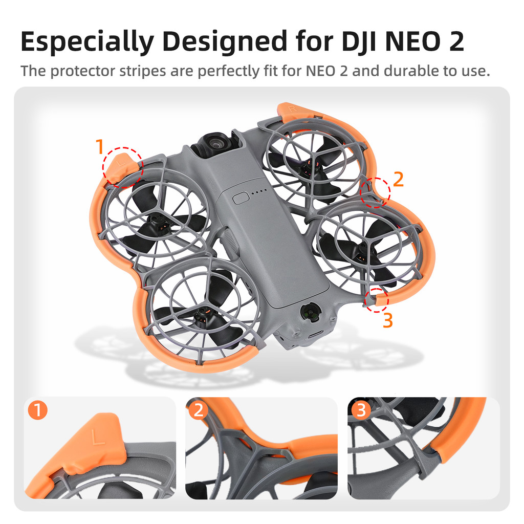ตัวป้องกันใบพัดสําหรับ DJI NEO 2 ฝาครอบป้องกันแหวนป้องกันการชนกัน, อุปกรณ์ป้องกันใบมีดใบพัดป้องกันการชนป้องกันรอยขีดข่วน ราคา ถูกที่สุด ดีลบีเคเค แกลเลอรีภาพที่ 7