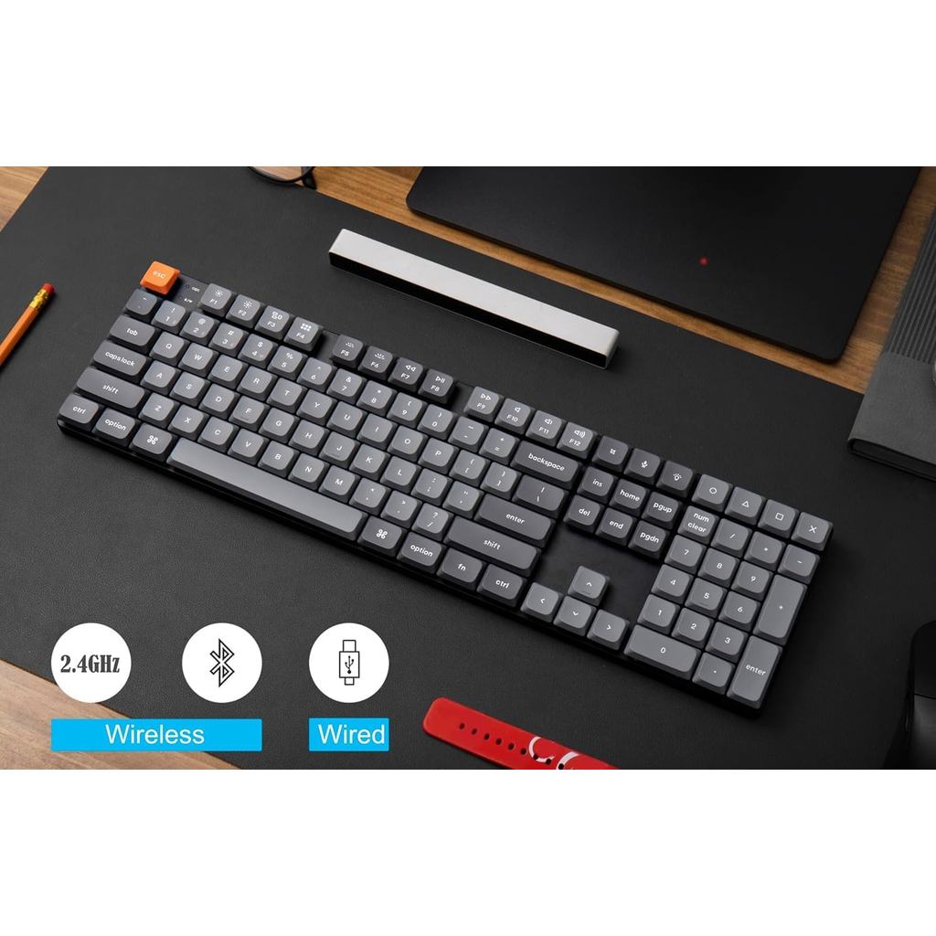 Keychron K5 Max คีย์บอร์ดแบบกลไกแบบกําหนดเองไร้สายบางเฉียบ, QMK/VIA บลูทูธแบบถอดเปลี่ยนได้แบบตั้งโปร