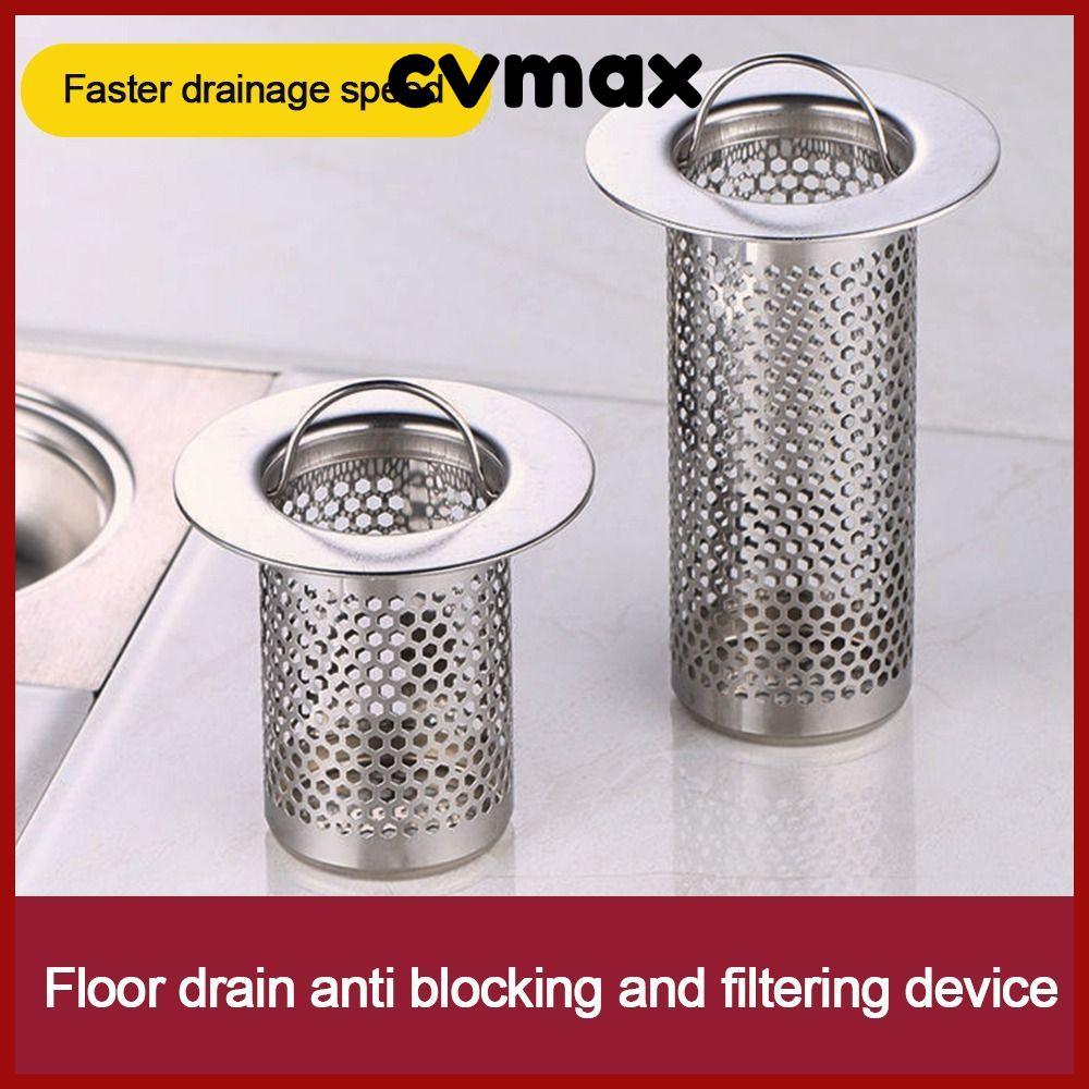 CVMAX ตะแกรงกรองท่อระบายน้ําสแตนเลส แบบหนา อเนกประสงค์ ป้องกันการอุดตัน สําหรับอ่างอาบน้ํา ห้องครัว พร้อมที่จับ