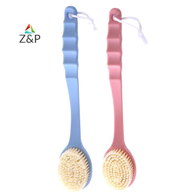 Z&P Soft Body Scrubber Shower Exfoliating Scrubs Long Handle Bath Brush Exfoliator Skin แปรงทําความสะอาดอุปกรณ์ห้องน้ํา COD