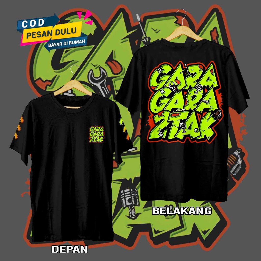เสื้อยืด Gara Gara 2-Stroke ดั้งเดิมล่าสุดโดยเครื่องแต่งกาย XHAKA.ID
