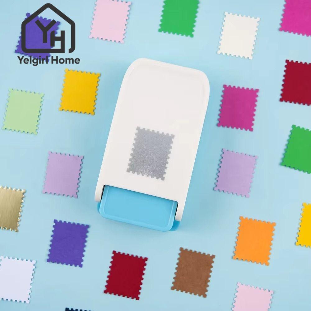 YELGIRLB Stamp Border Punch, Embosser DIY Crafts Stamp ลายนูน| ทําด้วยมือแบบพกพาประหยัดแรงงานแสตมป์ฟันเจาะสําหรับกระดาษหัตถกรรมสมุด