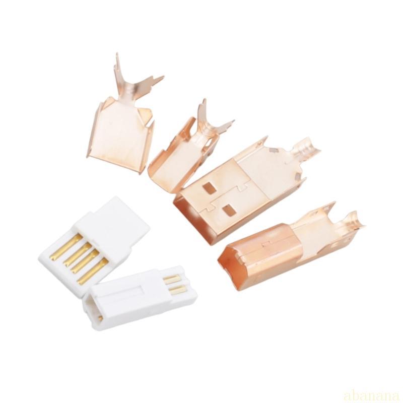 Abanana 1 ชุดตัวเชื่อมต่อ USB Sockect ประเภท A และ B คอนแทคเลนส์ชุบทองสําหรับการส่งเสียงระดับมืออาชี