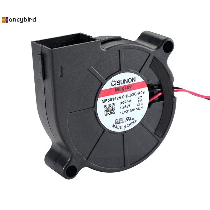 Honeybird Sunon 3D เครื่องพิมพ์พัดลม 5015 24V 0.41A แบริ่งคู่พัดลมแรงเหวี่ยง Cooling Turbo พัดลม 501