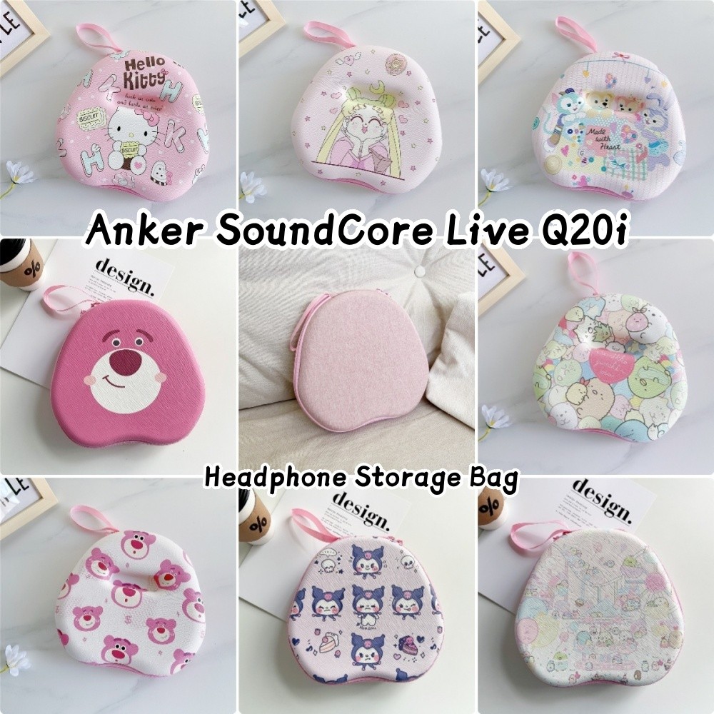 สต็อกพร้อม! สําหรับ Anker SoundCore Live Q20i หูฟัง Hard Case Anti-fall การ์ตูน Series ชุดหูฟังแผ่นร