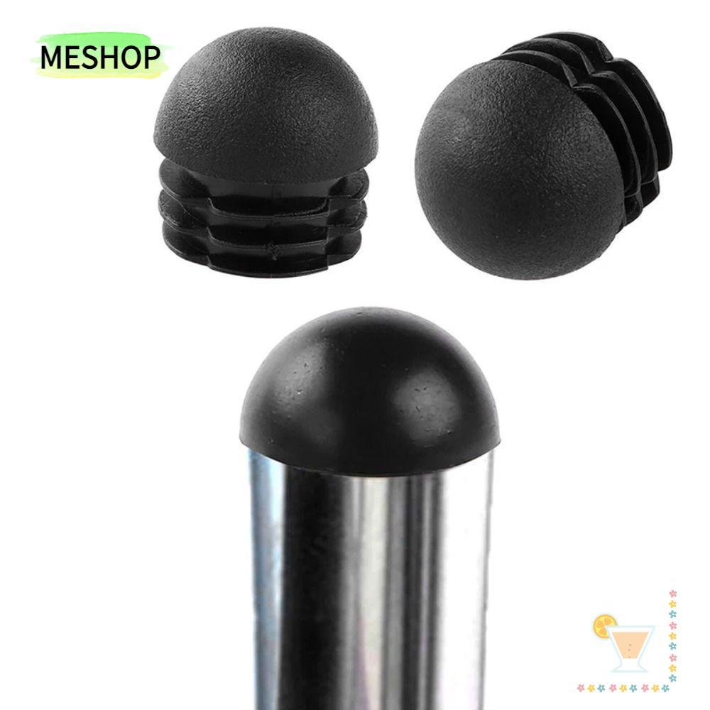MESHOPTH ปลั๊กเท้าเฟอร์นิเจอร์ 12 ชิ้น, แผ่นรองเท้าเฟอร์นิเจอร์พลาสติกปลั๊กท่อกลม, ตัวป้องกันหน้าจอเบาะกันลื่นสีดํา