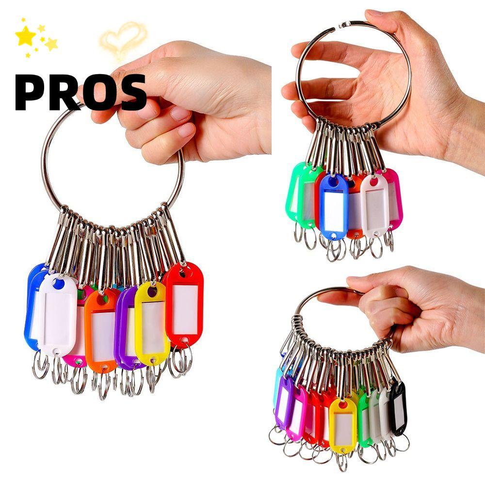 PROS 10/20/30/40 ชิ้น, แหวนแยกโลหะแท็กกุญแจพลาสติก, ป้ายกระดาษเปล่าพร้อมแผ่นหมายเลขโปร่งใสหน้าต่างพวงกุญแจอุปกรณ์เช่า