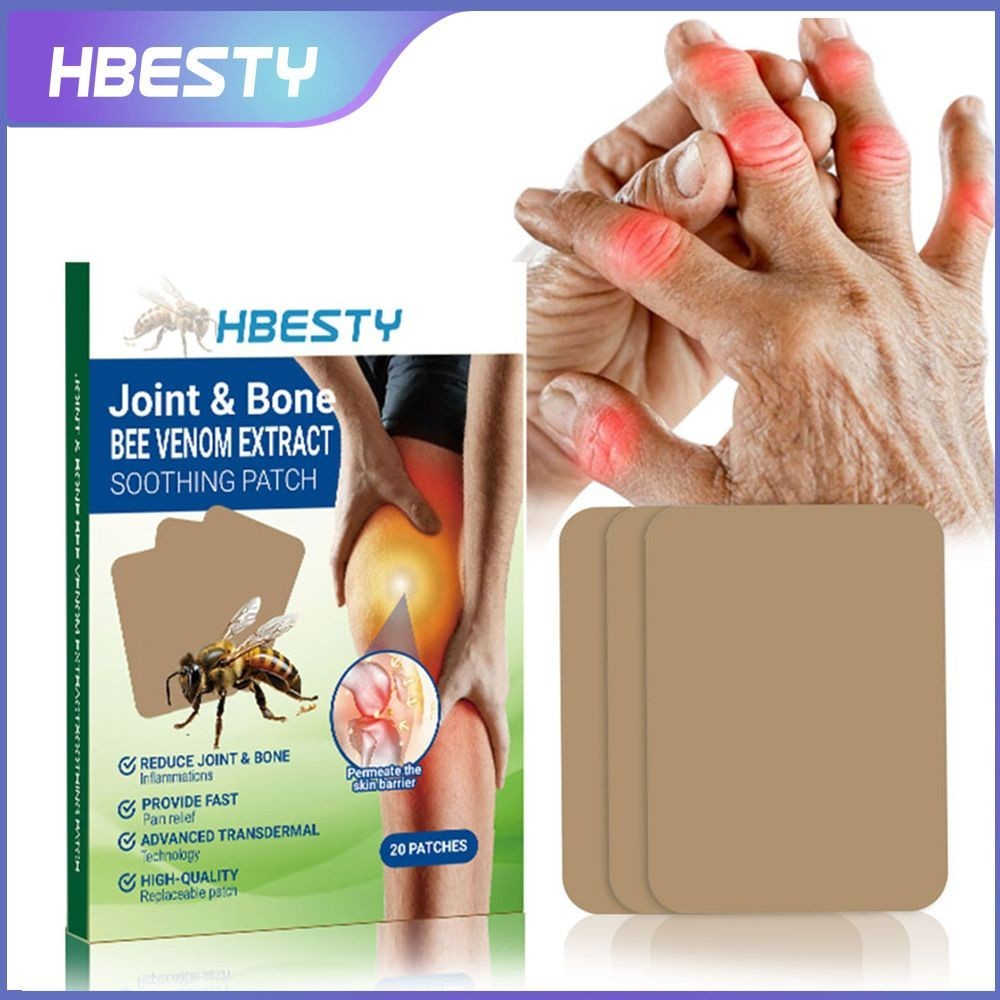 ส่ง 2 กล่อง HBESTY Bee Venom Joint Care Patch Hand Tendon Sheath เอวขาเข่า Joint Massage Patch AA402