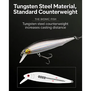 A&D เหยื่อปลา เหยื่อตกปลา เหยื่อปลอม อุปกรณ์ตกปลา ปลั๊ก Fishing Lure Plastic Bait Lure For Fishing 3D Eyes
