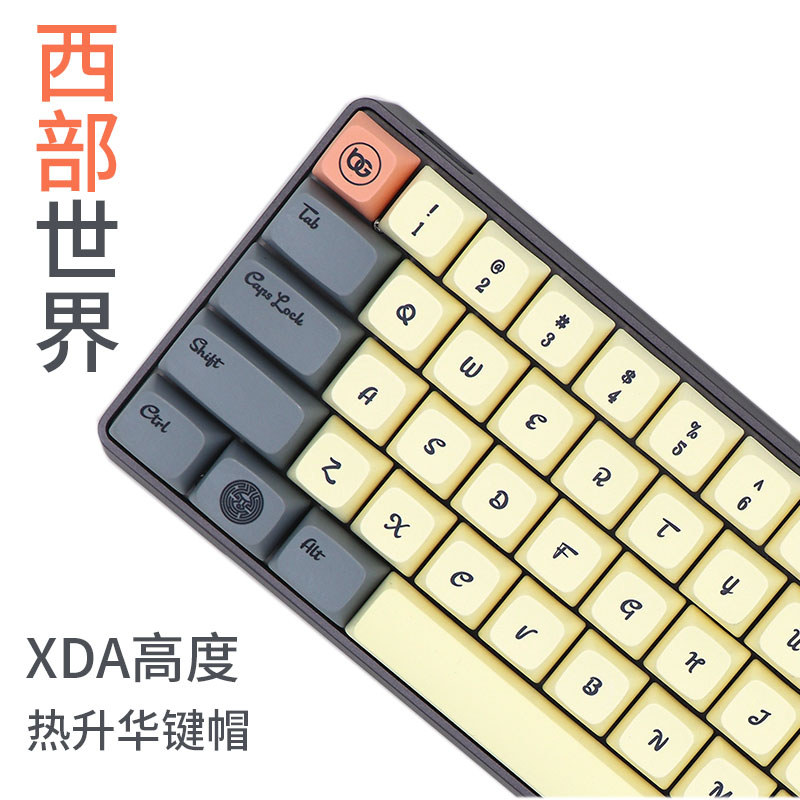 Western World Keycap XDA ความสูง PBT Sublimation wooting Keycap ที่กําหนดเองคีย์บอร์ดแบบกลไก G60