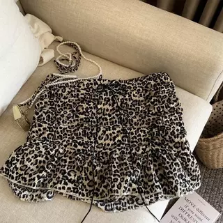 พร้อมส่ง กระโปรงสั้น ลายเสือดาว มีซับใน กระโปรงมินิ Skirt เอวสูงทรงเอ จับแมทซ์ได้ง่าย สไตล์เกาหลี สุดเซ็กซี่m
