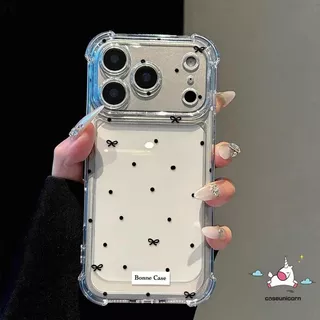 เหมาะสำหรับ IPhone 7 8 16 15 12 14 XR X XS Max 6S 11 13 SE2 17 Pro Max Plus เรียบง่ายขั้นสูงโปร่งใสป้องกันการตกและทนทาน