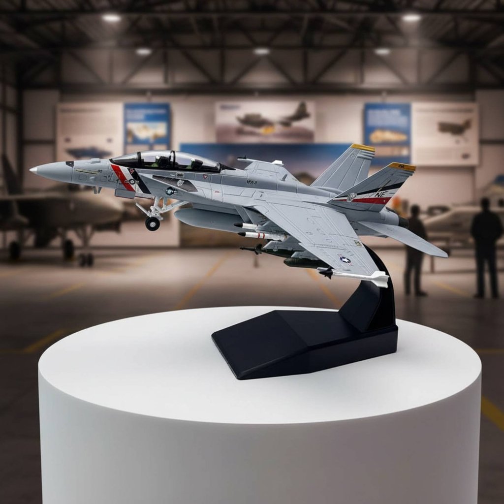 คุณภาพสะสม F/A-18 Super Hornet รุ่นละเอียดสูง 1:100 Scale Fighter Jet สําหรับผู้ที่ชื่นชอบ, นักสะสม,