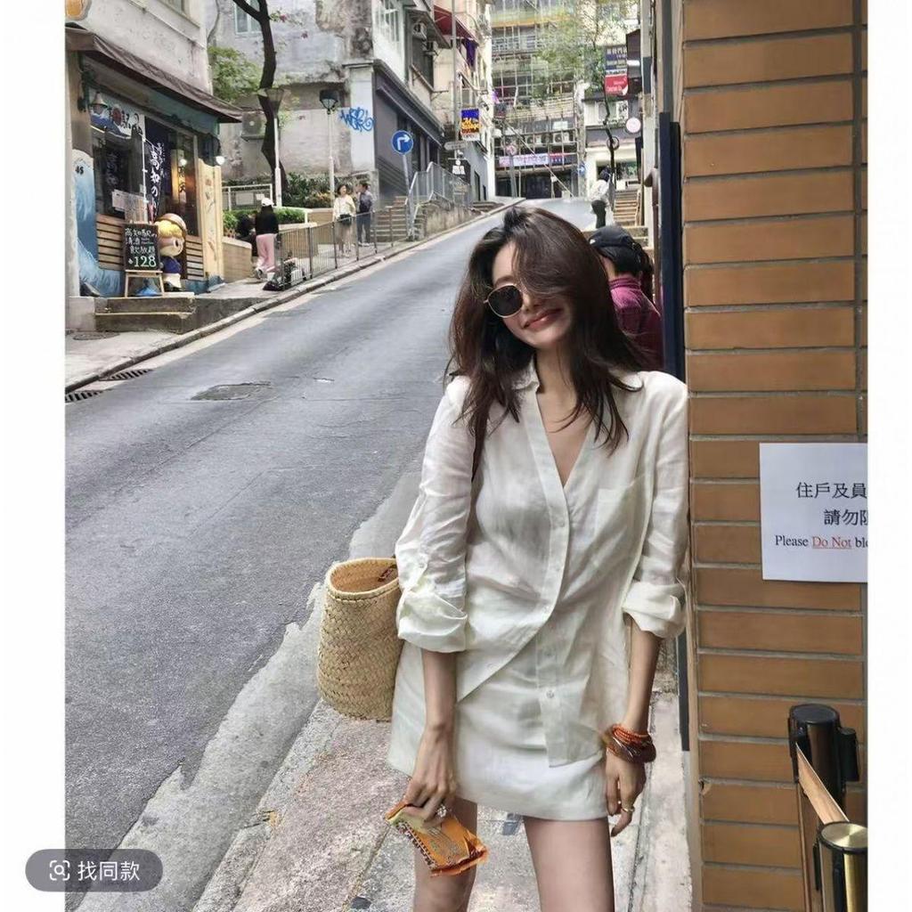 เสื้อและชุดกระโปรงทรงตรงจาก Muuxi สไตล์คลาสลียอดนิยมสำหรับฤดูใบไม้ผลิและฤดูร้อน