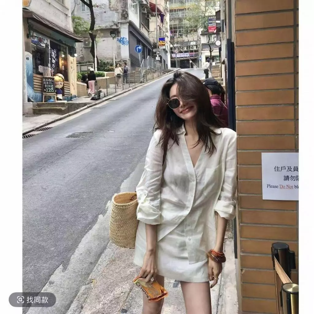 เสื้อและชุดกระโปรงทรงตรงจาก Muuxi สไตล์คลาสลียอดนิยมสำหรับฤดูใบไม้ผลิและฤดูร้อน