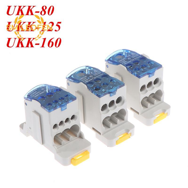 [Smileofen] UKK 80A/125A/160A กล่องกระจายหลายเอาท์ 1 in Din Rail Terminal spection ใหม่