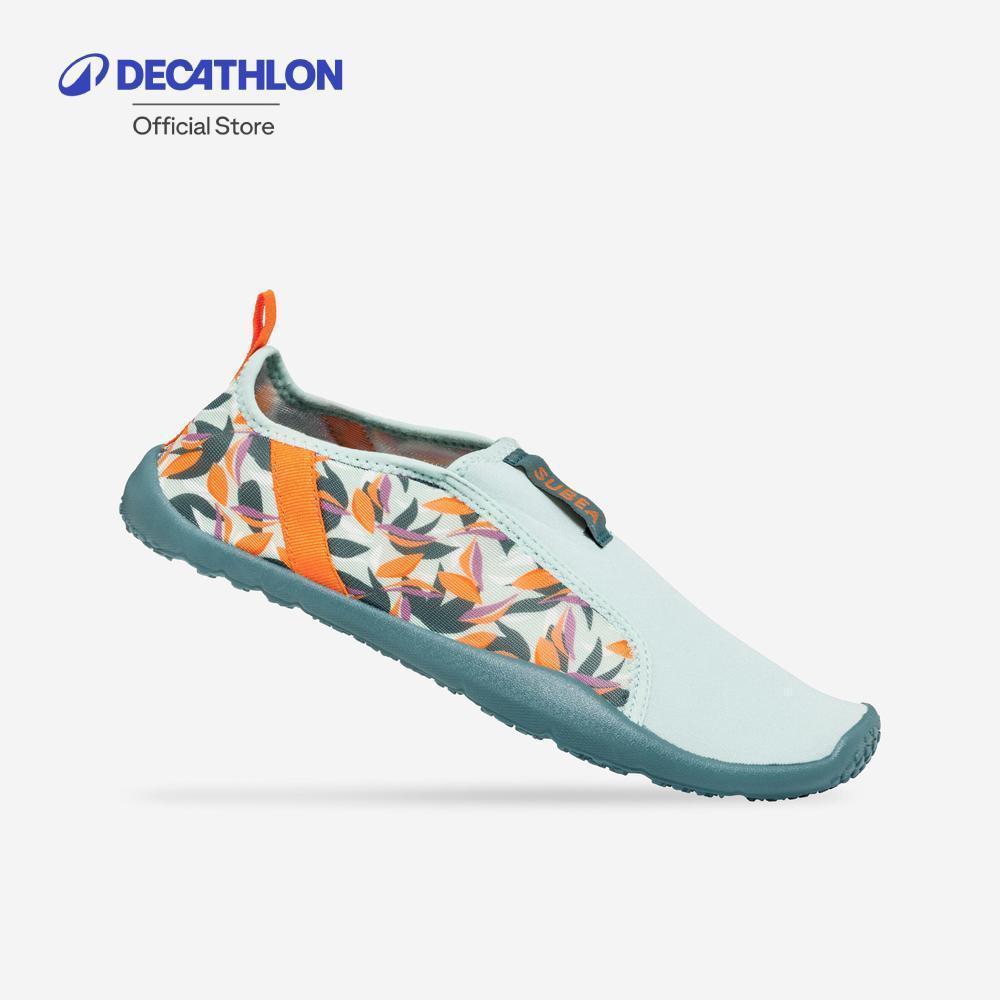 Decathlon Adult Elasticated Water Shoes Aquashoes 120 รองเท้าลุยน้ำเนื้อผ้ายางยืดสำหรับผู้ใหญ่ รุ่น 120 - Leaf Green