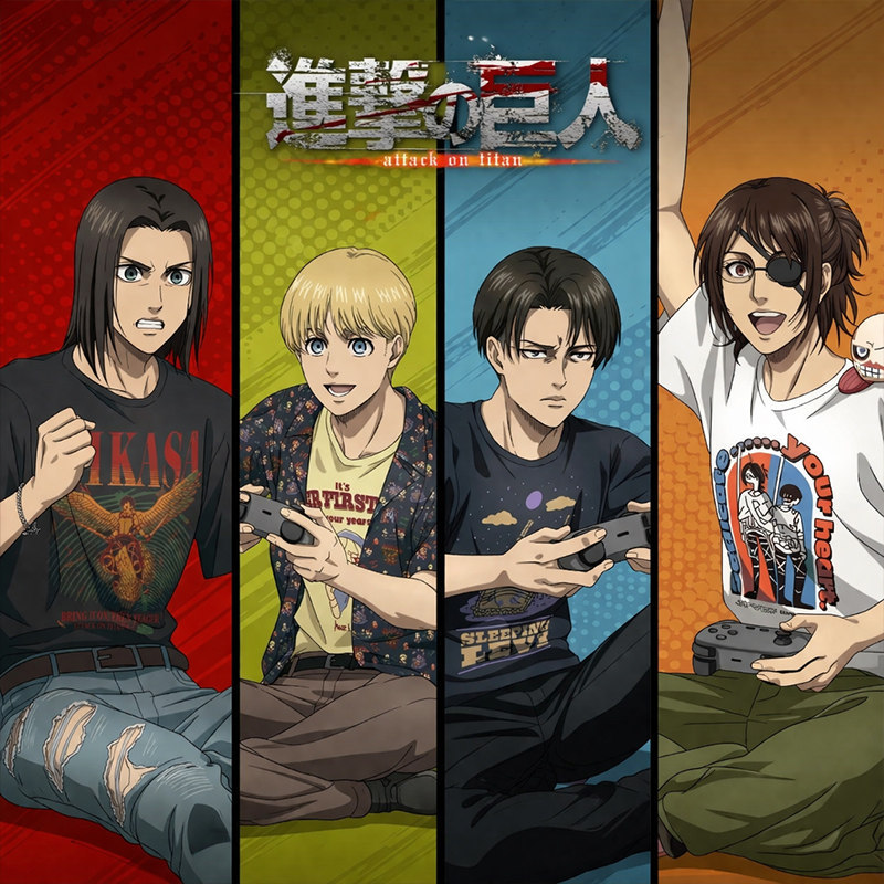 เสื้อยืดแขนสั้นลาย Levi Ackerman จากอนิเมะ Shingeki no Kyojin สไตล์สตรีทแฟชั่นสุดเท่