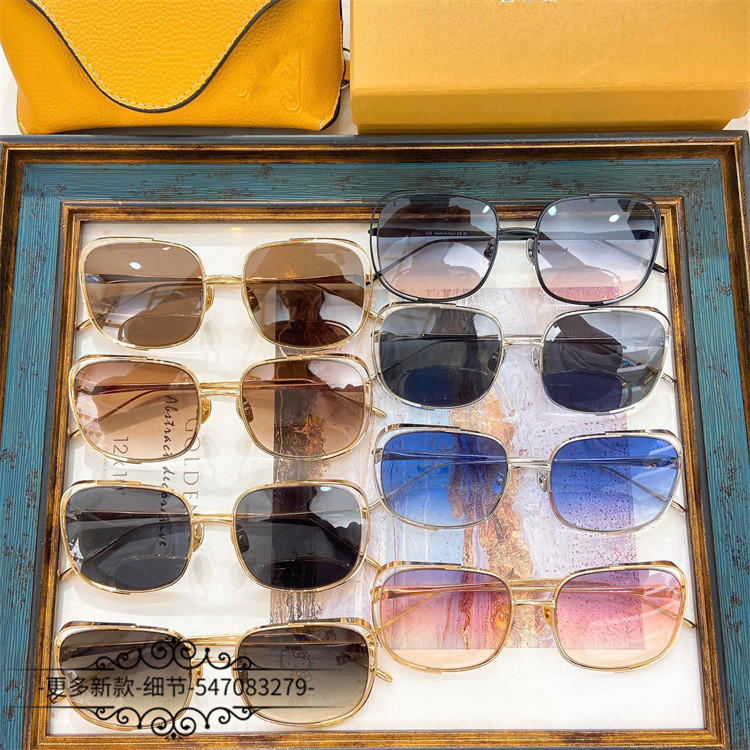 3FGQ Lo**e Metal sunglasses in the same style, fashionable round-frame sunglasses for women lw40148
