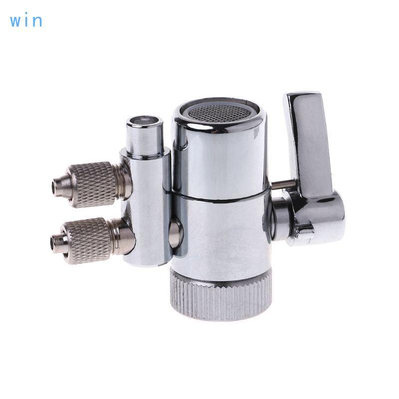 Win ก๊อกน้ํากรองน้ํา Dual Divter สําหรับวาล์ว M22 ถึง 1 4 ทองเหลืองชุบโครเมี่ยม