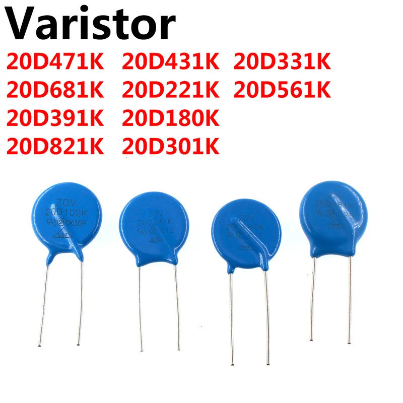 10PCS varistor 20D471K 20D681K 20D391K 20D821K 20D431K 20D180K 20D301K 20D331K 20D561K