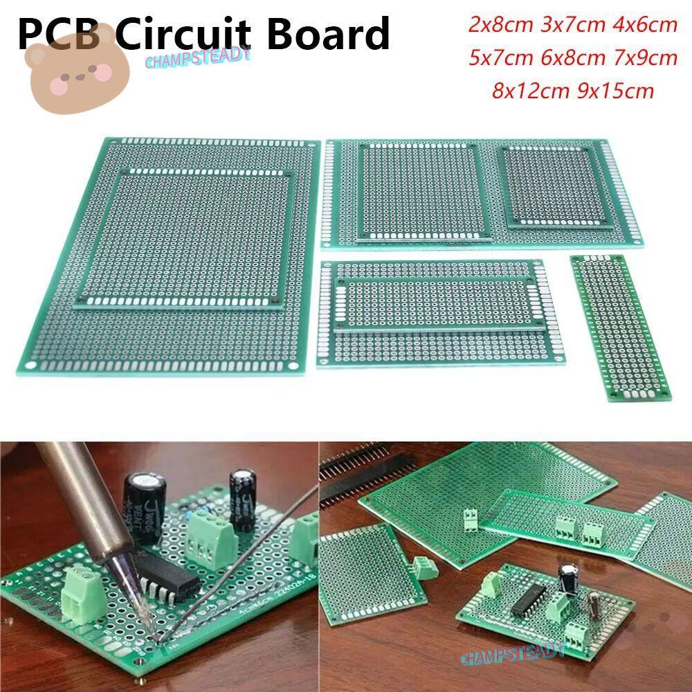 CHAMPSTEADY 1 ชิ้น PCB Board, 2x8 3x7 4x6 5x7 6x8 7x9 8x12 9x15 ซม. Universal Prototype Board, ทนทาน