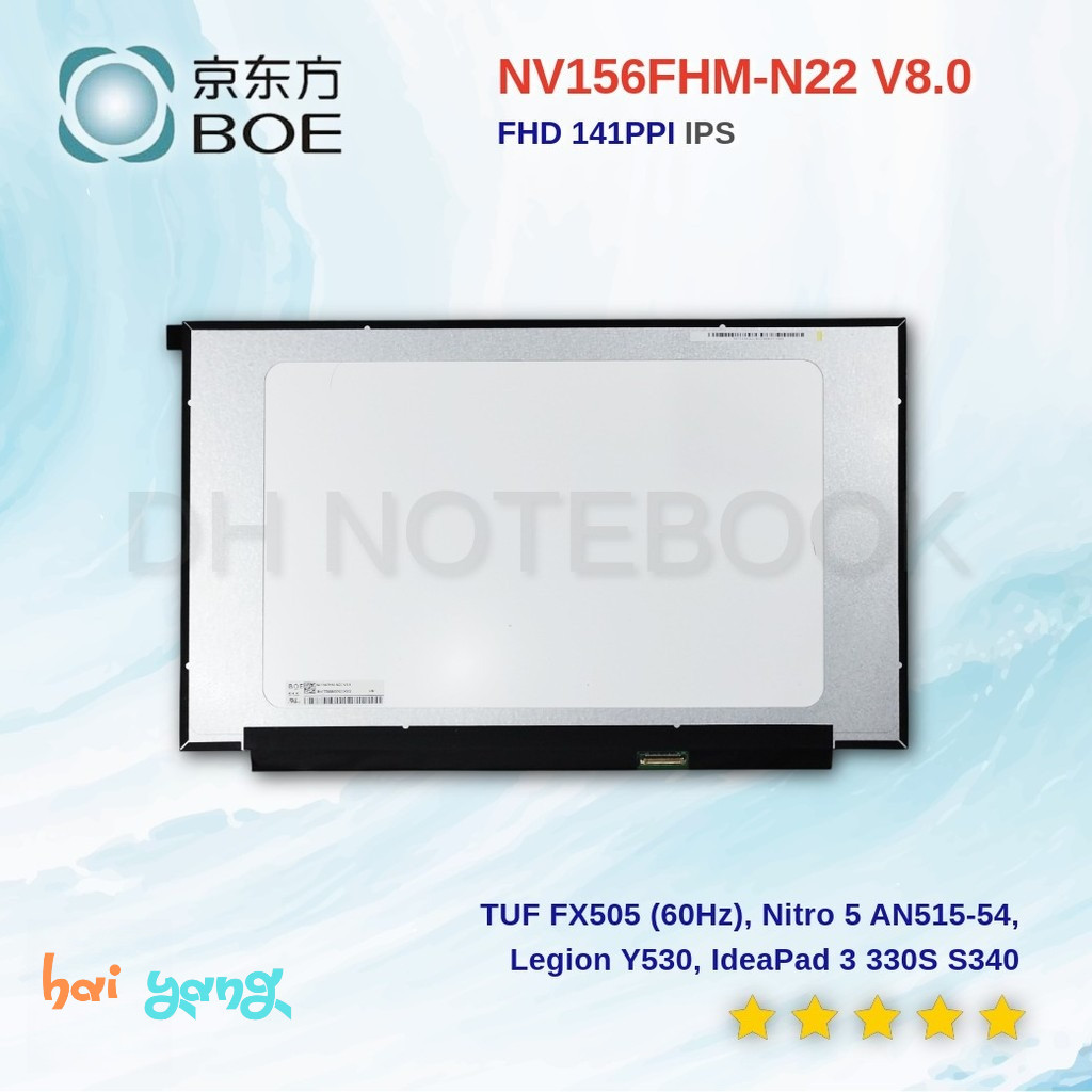 จอโน้ตบุ๊ค 15.6 Slim 30 Pin IPS FHD ไม่มีหู สำหรับ ASUS FX505 (60Hz), Nitro 5 AN515-54,พาร์ท  NV156F