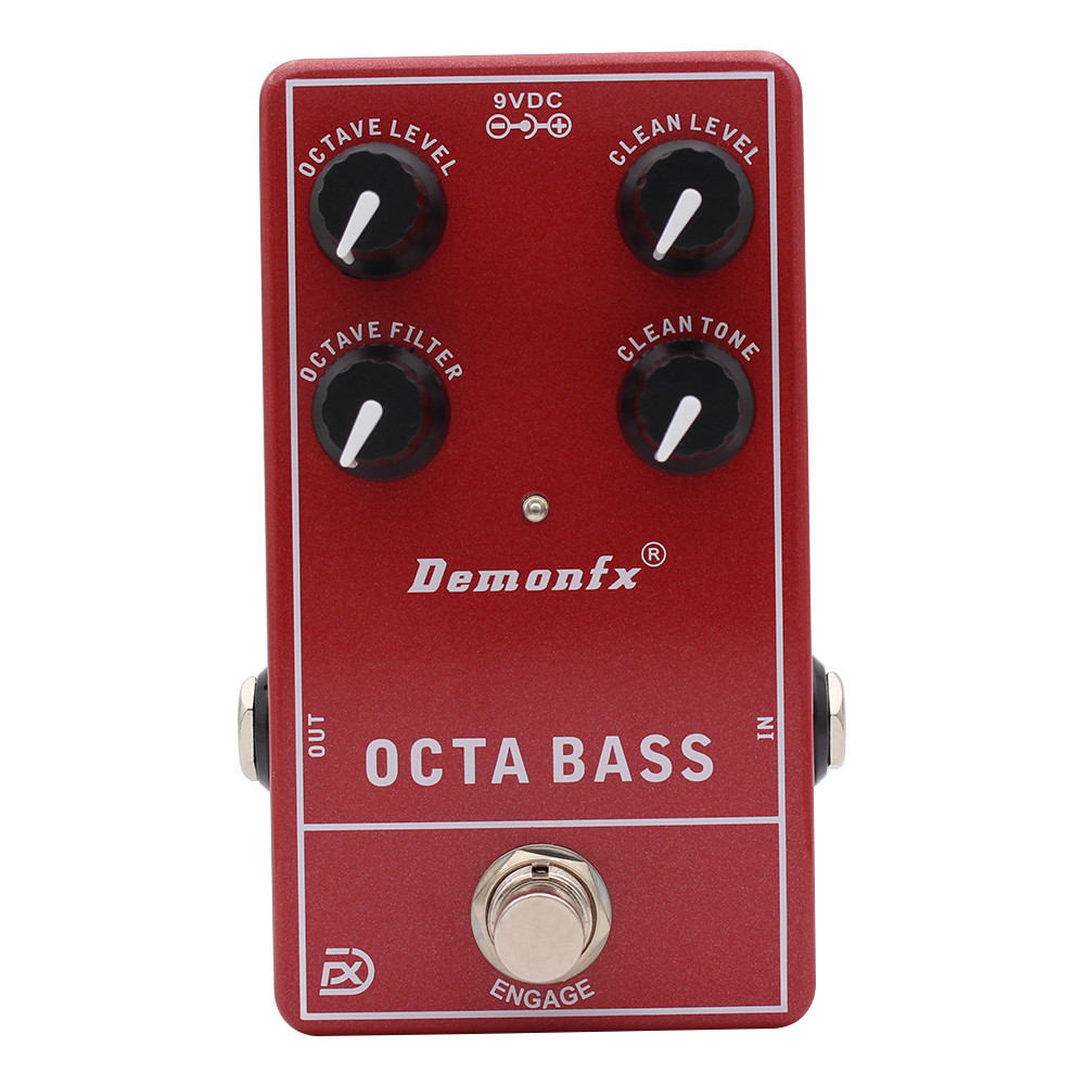 Demonfx OCTA BASS Analog Bass Octave Pedal Classic Replica True Bypass การควบคุมโทนอิสระ