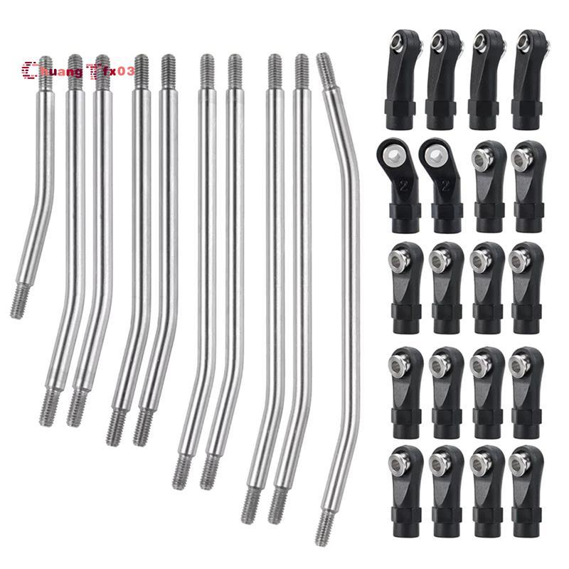Chuangtfx03313 มม.RC Links Upper Lower Linkage Chassis Link ชุดพลาสติก Rod Ends สําหรับ 1/10 SCX10 I