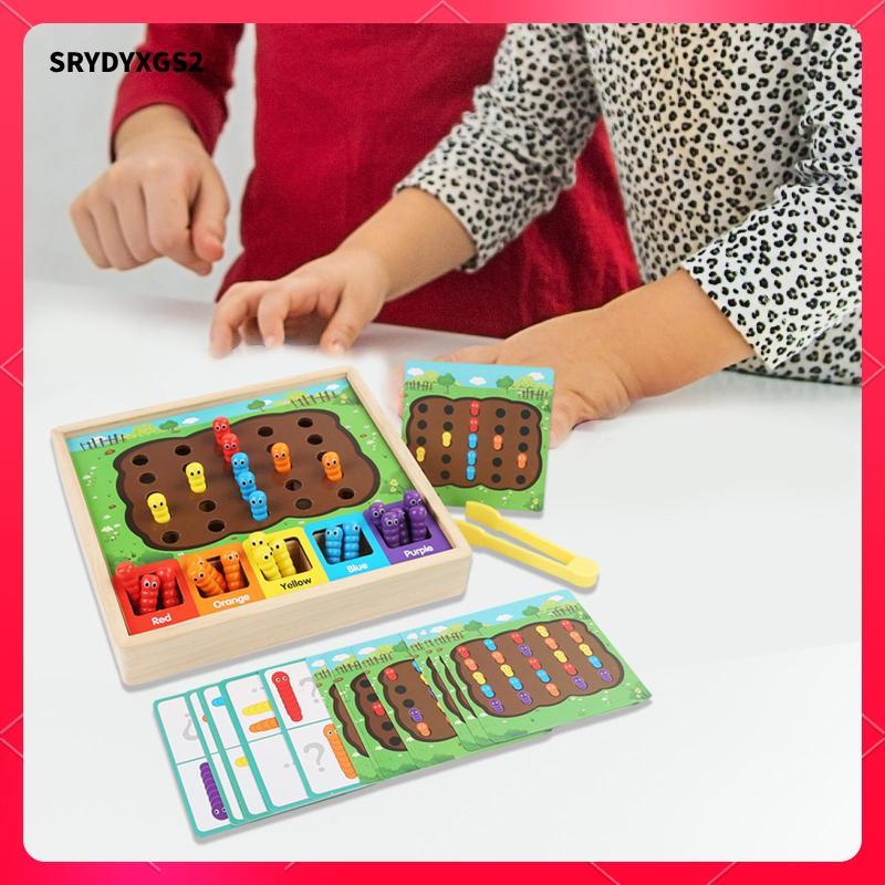 [Srydyxgs2] Color Sorting Toy Color Sorting Game Catch Worm Toy for Boys Girls Kids