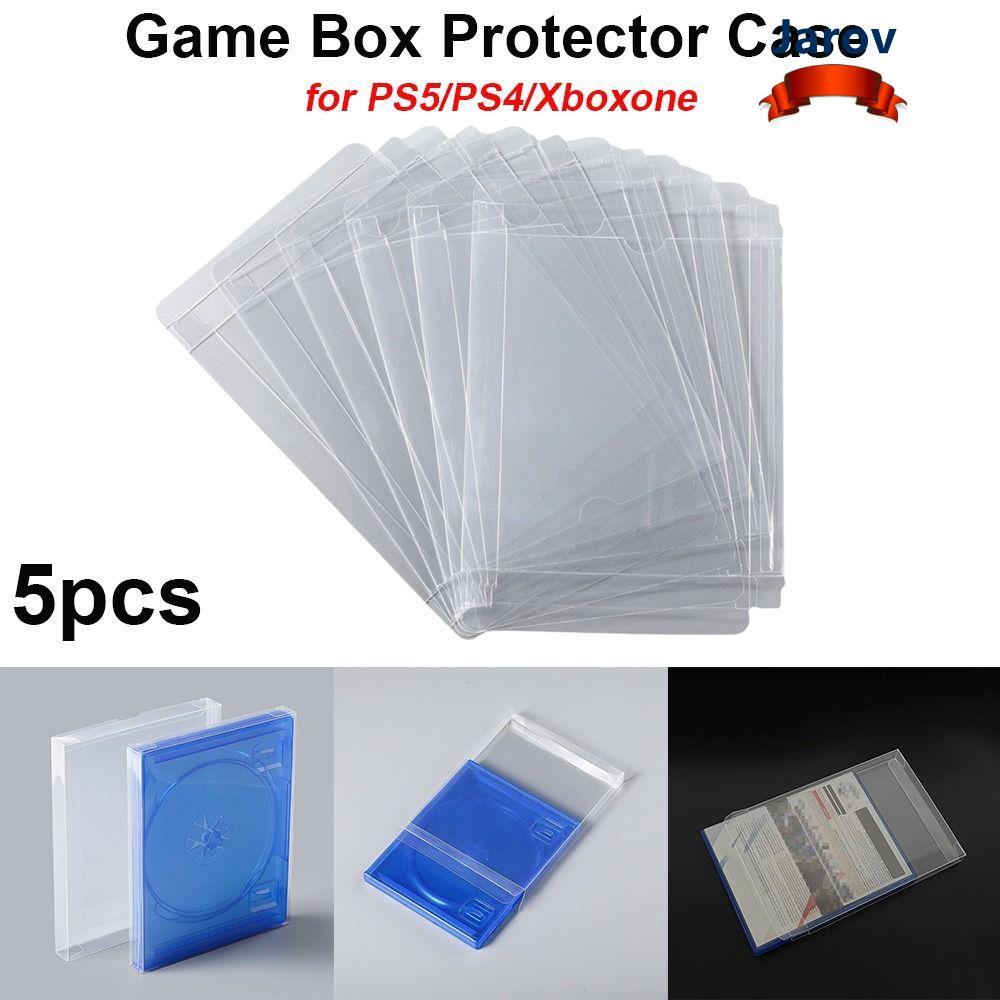 JAROV 5 ชิ้น CD Disc Box Cover, PET Game Box Protector, ป้องกันโปร่งใสป้องกันสําหรับ PS5 PS4 Xboxone