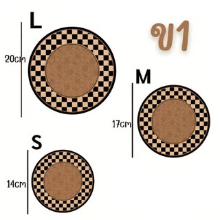 ที่รองแก้วมินิมอล PU แผ่นรองแก้วน้ำ (S/M/L) แผ่นรองจาน ที่รองแก้ว
